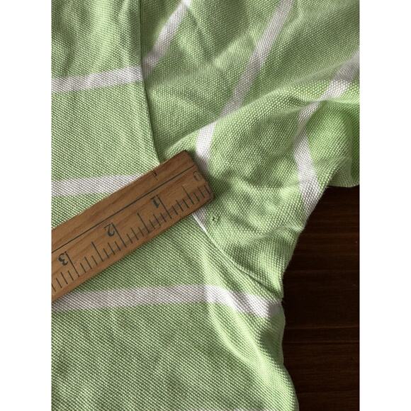 Ralph Lauren Polo Golf Shirt Mens XL Green/White Stripe Orange Pony Short Sleeve - Picture 5 of 10